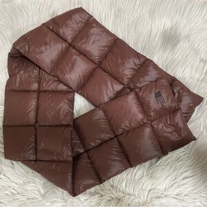 The North Face Shiny Brown Puffer Scarf